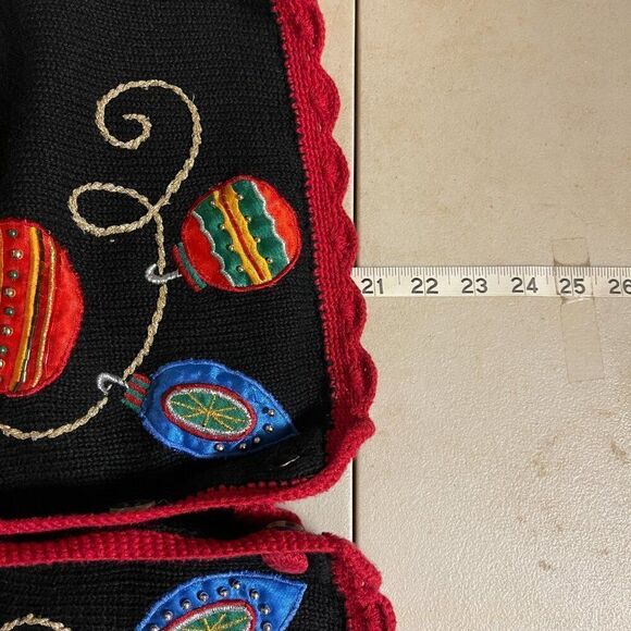 Vintage Nutcracker Embellished Cardigan Ugly Christmas Ornament Sweater Med - Picture 11 of 11